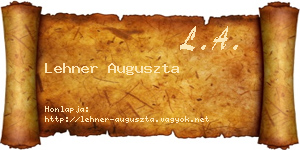 Lehner Auguszta névjegykártya